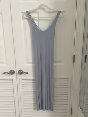 Enza Costa Pale Blue/Gray Scoop-Neck Maxi Dress
Size S (No tags)